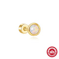 1 Stück Ohrknorpelringe & Steckern Einfacher Stil Klassischer Stil Geometrisch 925 Sterling Silber Opal Zircon Ohrknorpelringe & Steckern | Shop Nory