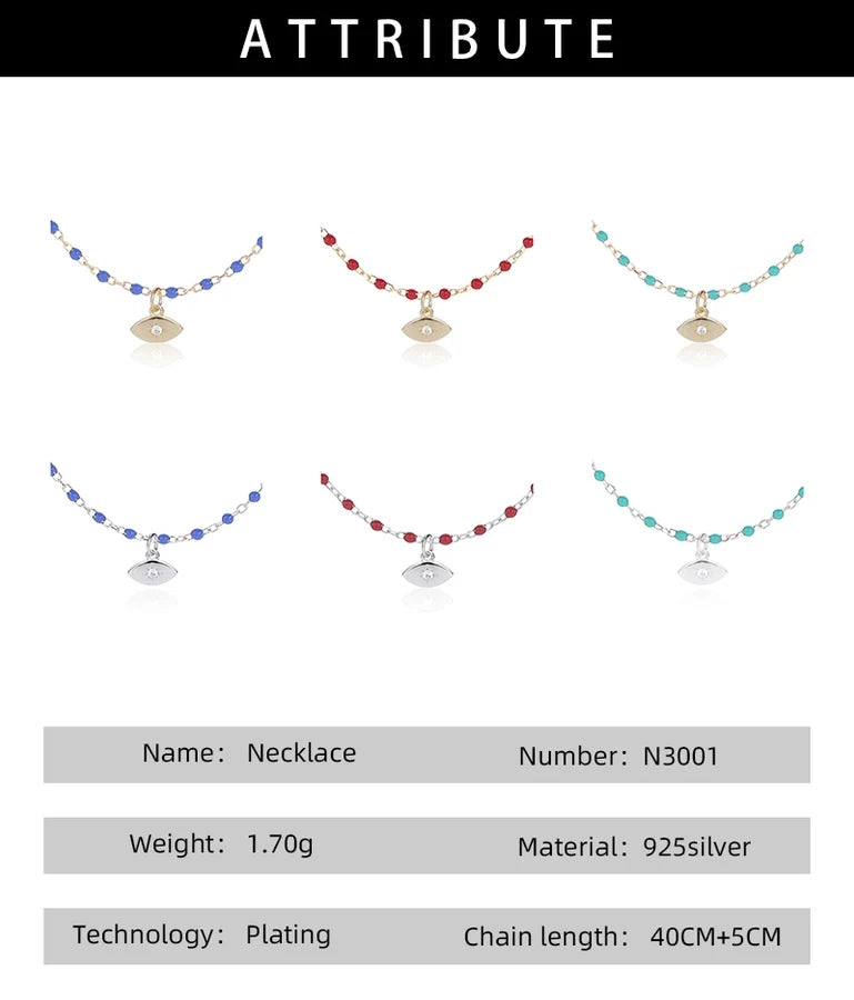 925 Sterling Silber 925 Sterling Silber Rack Beschichtet Langanhaltend Beschichtet Zirkon Einlage Auge Anhänger Halskette | Shop Nory