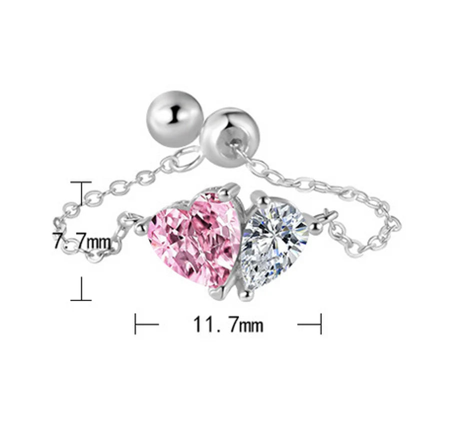 925 Sterling Silber Zirkon Herzform Ringe 925 Sterling Silber Ringe | Shop Nory