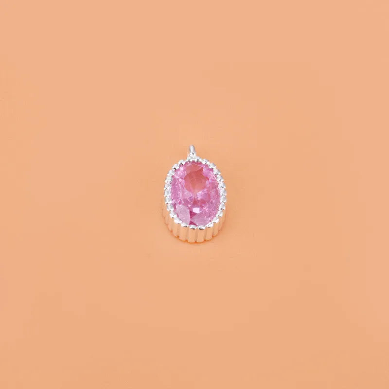 1 Stück 8.8*5.2mm Loch Unter 1mm 925 Sterling Silber Zirkon Geometrisch Polierte Anhänger Schmuck Zubehör | Shop Nory
