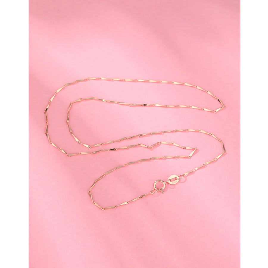 925 Sterling Silver Kabelkette Boxkette Einfarbige Halskette | Shop Nory