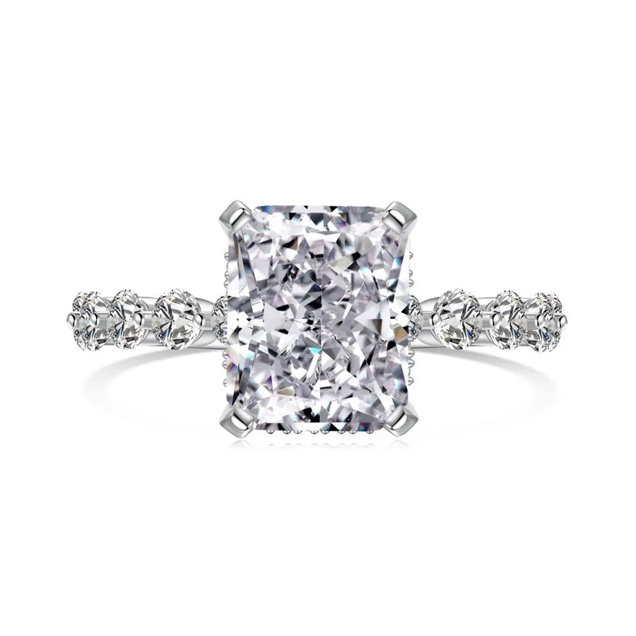 925 Sterling Silber Hochkohlenstoff-Diamant Herzform Ringe 925 Sterling Silber Ringe | Shop Nory