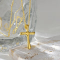 925 Sterling Silber Kabelkette Vergoldung Kreuz Anhänger Halskette | Shop Nory