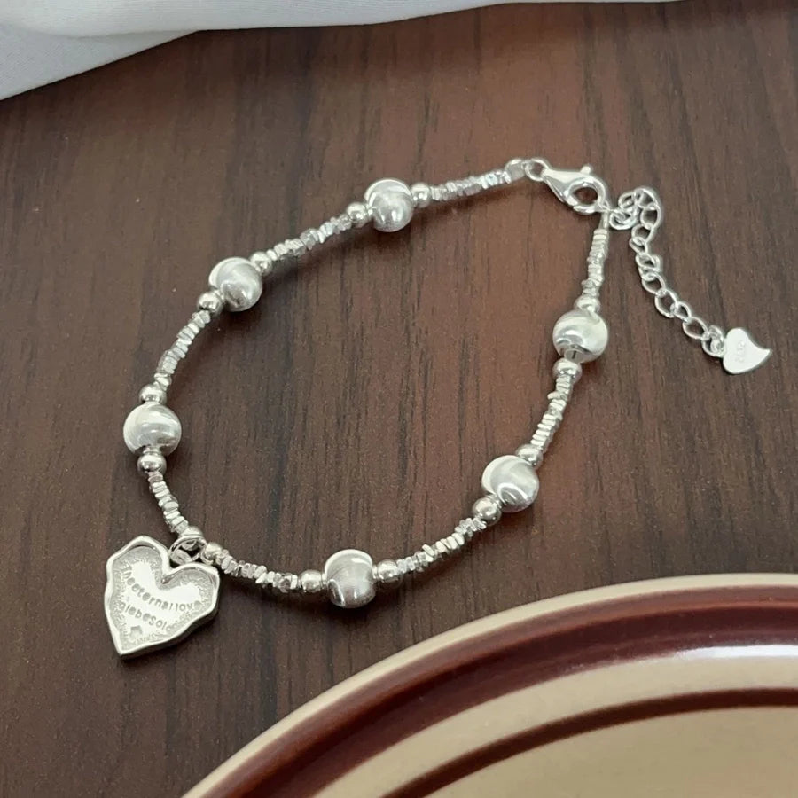 925 Sterling Silber Perlen Kettenarmbänder Eleganter einfacher Stil | Shop Nory