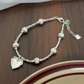 925 Sterling Silber Perlen Kettenarmbänder Eleganter einfacher Stil | Shop Nory