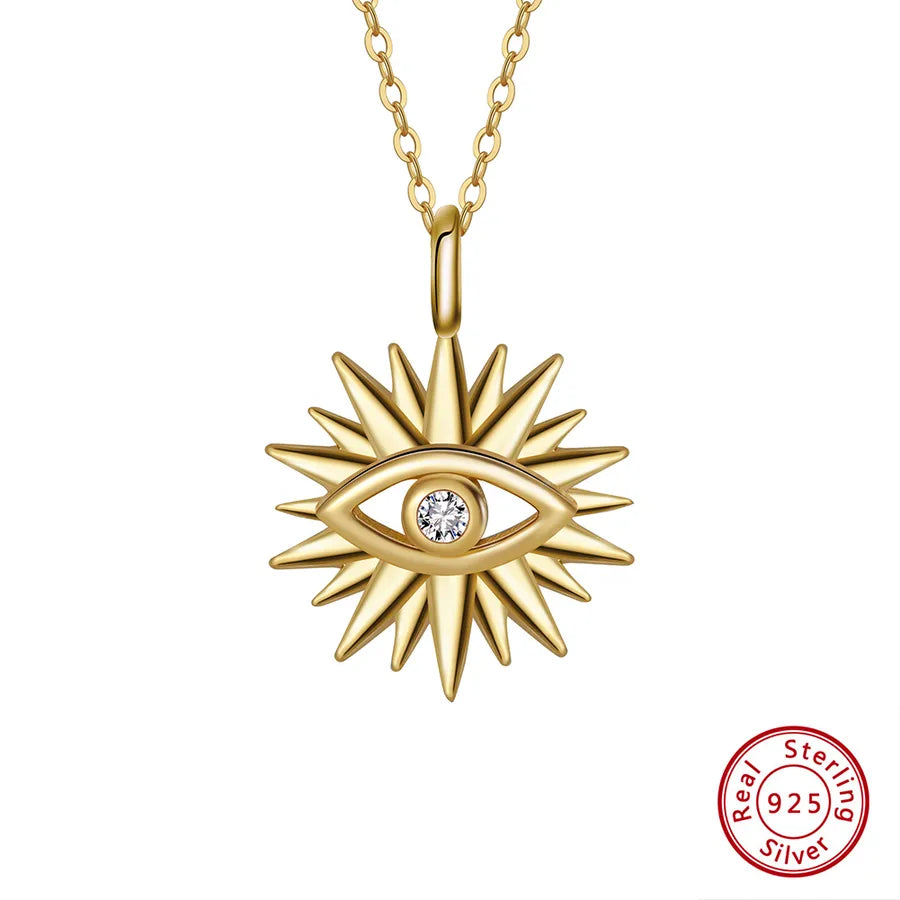 925 Sterling Silver Plated Kabelkette Augen Halskette | Shop Nory