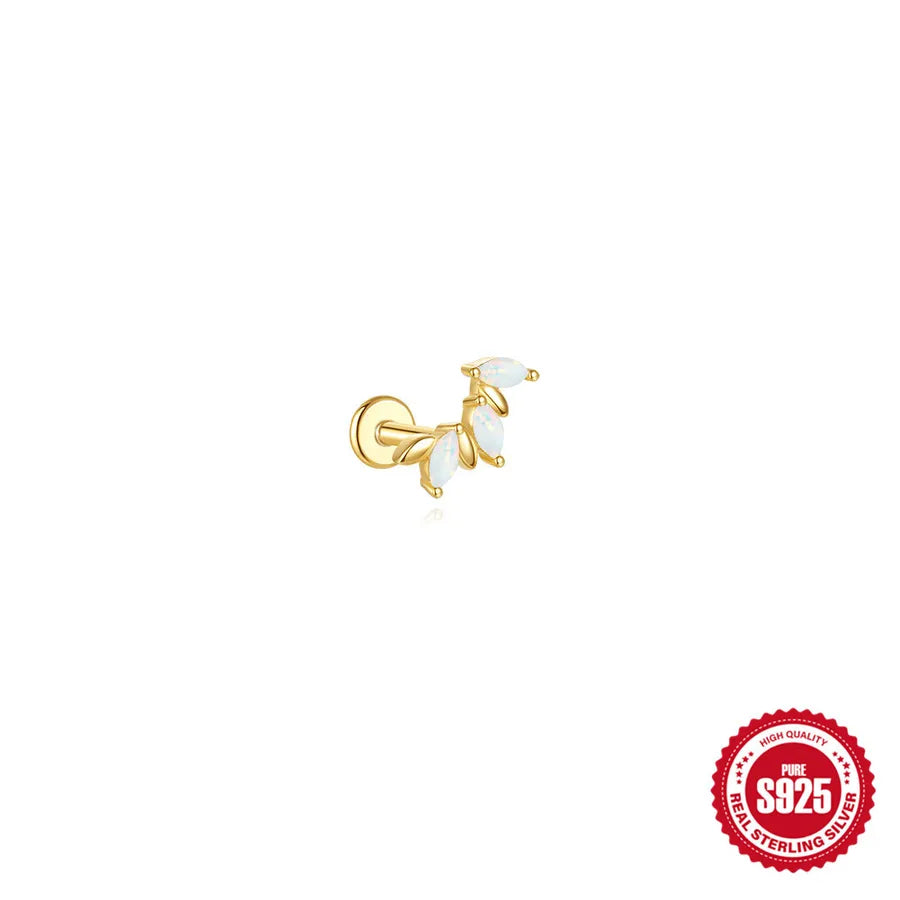 1 Stück 925 Sterling Silber Zirkon 925 Sterling Silber Ohrringe Geometrische Teufelsauge Ohrstecker | Shop Nory