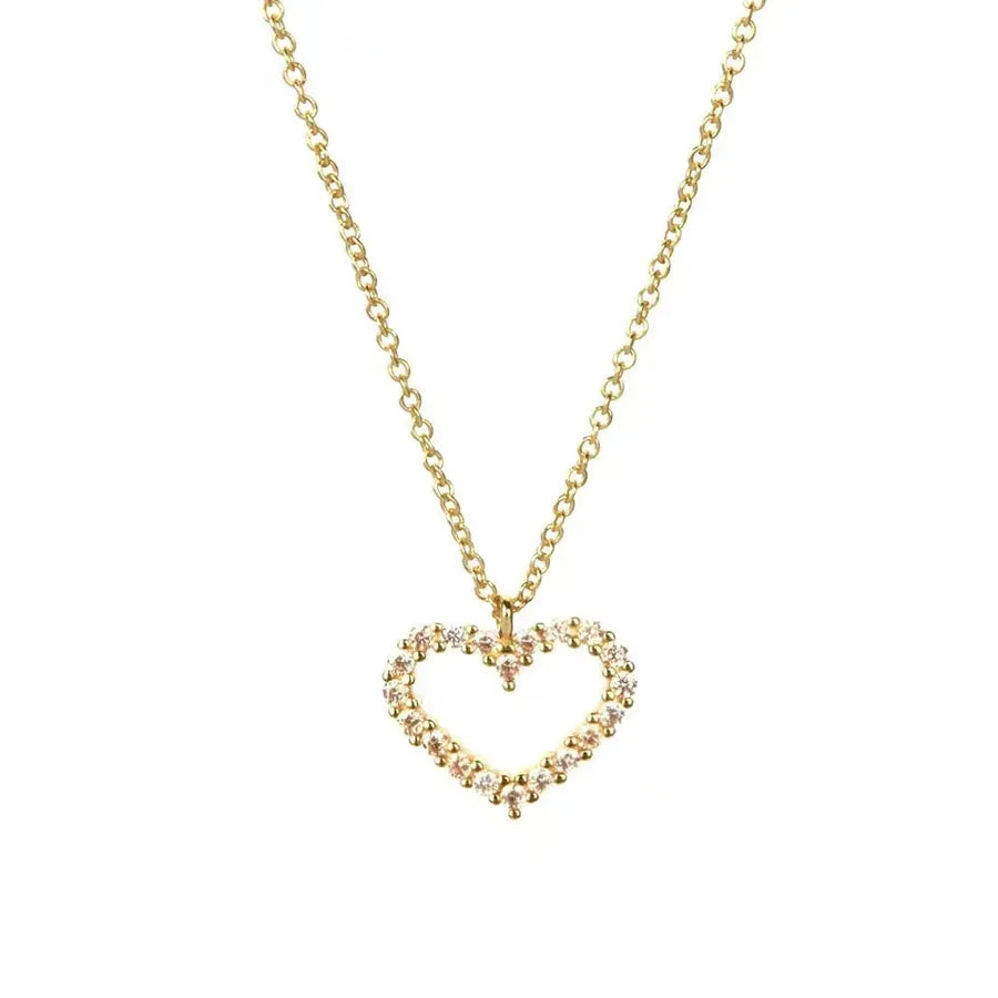 925 Sterling Silber Kabelkette Beschichtung Herzform Anhänger Halskette | Shop Nory