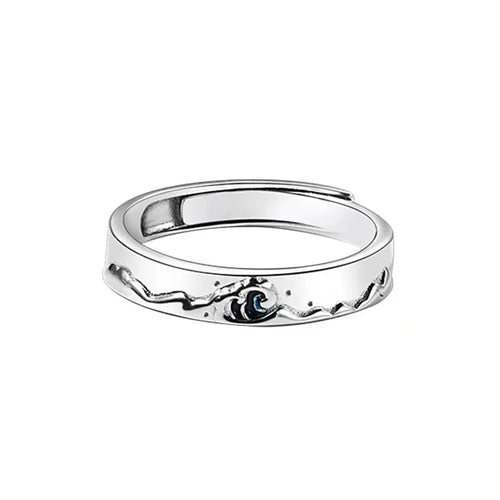 925 Sterlingsilber Bergmeer Welle Offene Ringe 925 Sterlingsilber Ringe | Shop Nory