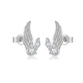 1 Paar 18K vergoldet Weißgold plattiert 925 Sterlingsilber Zirkon 925 Sterlingsilber Ohrringe Geometrische Ohrstecker | Shop Nory