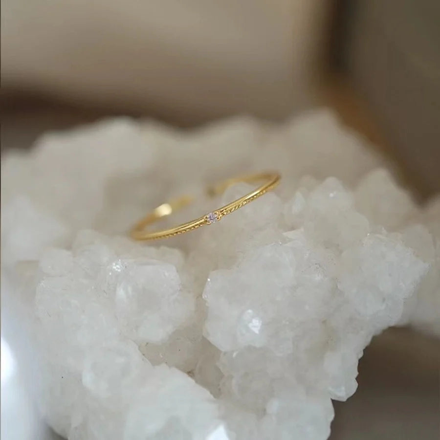 925 Sterling Silber Zirkon Geometrische Offene Ringe 925 Sterling Silber Ringe | Shop Nory
