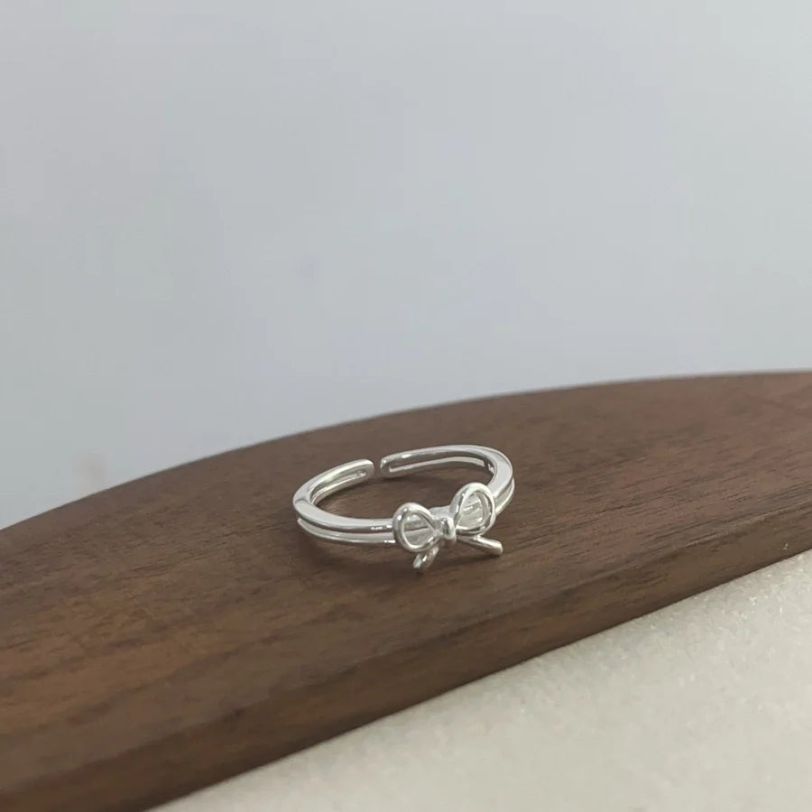 925 Sterling Silber Schleifen Knoten Offene Ringe 925 Sterling Silber Ringe | Shop Nory