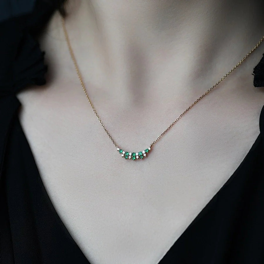 925 Sterling Silber Zirkon Kabelkette Einlage Geometrische Halskette | Shop Nory