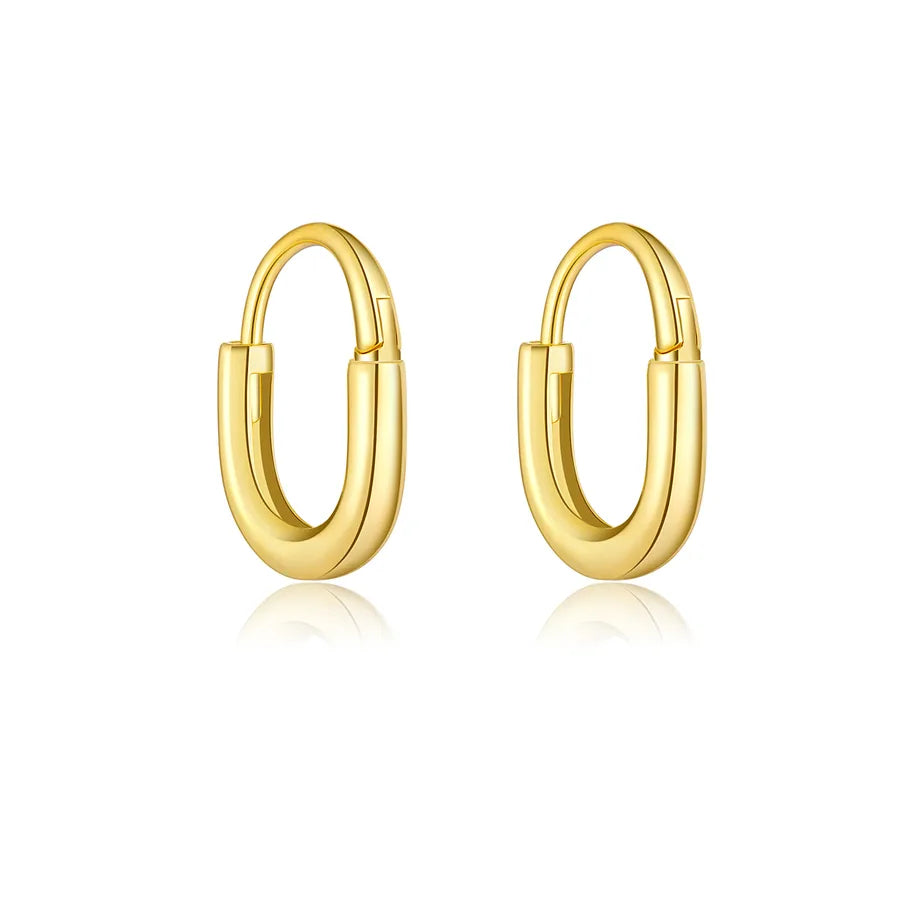 1 Paar 18K vergoldete Weißgold beschichtete 925 Sterling Silber Zirkon 925 Sterling Silber Ohrringe Geometrische Ohrringe | Shop Nory