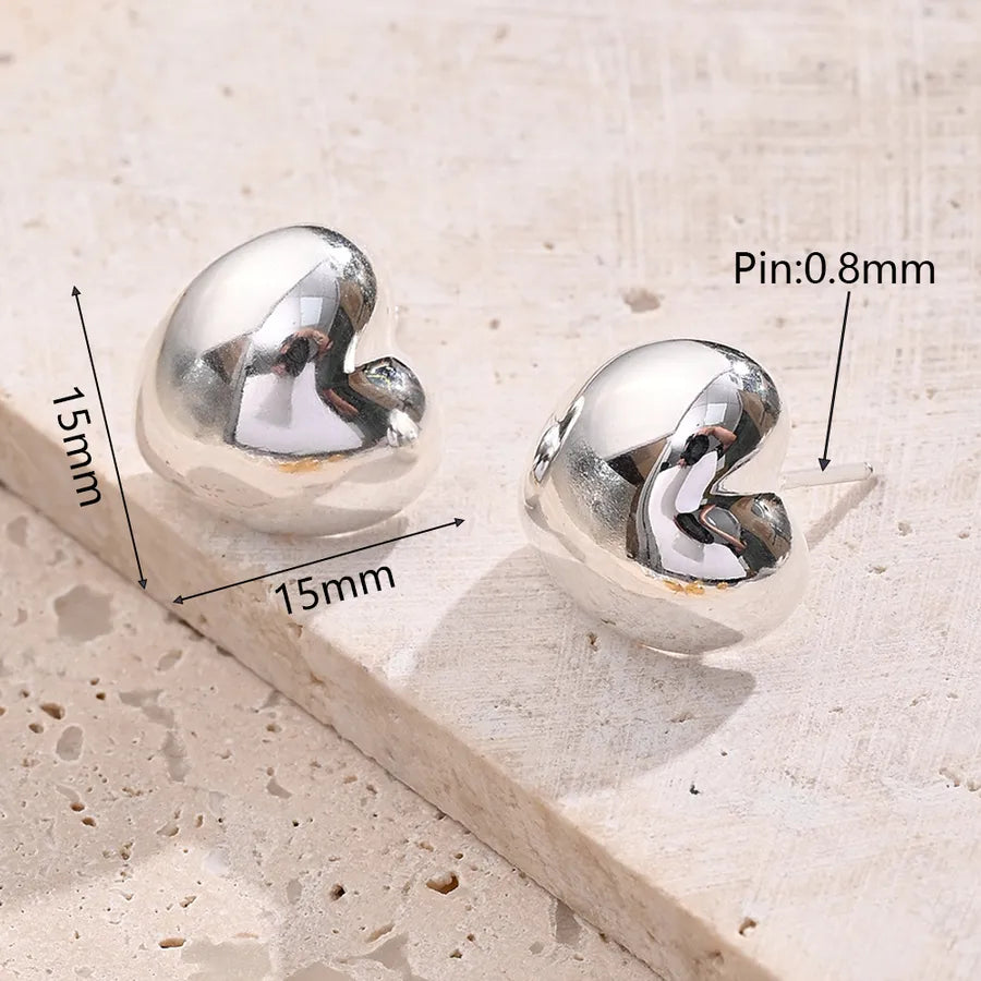 1 Paar/Verpackung 18K vergoldet 925 Sterling Silber Perle Labradorit Pentagram Herzform Ball Ohrringe Ohrstecker | Shop Nory