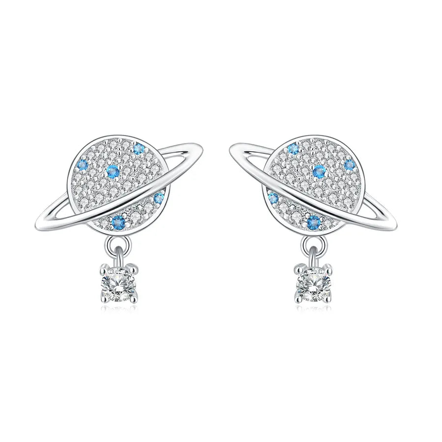 1 Paar 925 Sterlingsilber Zirkon 925 Sterlingsilber Ohrringe Stern Mond Tropf Ohrringe Ohrstecker | Shop Nory