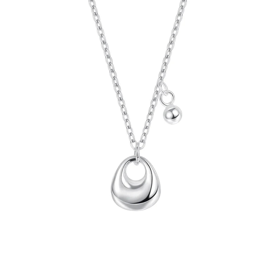 S999 Silber Kabelkette Beschichtung Silber Klumpen Anhänger Halskette | Shop Nory