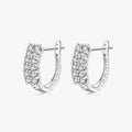 1 Paar rhodinierten 925 Sterling Silber Zircon 925 Sterling Silber Ohrringe geometrische Creolen | Shop Nory