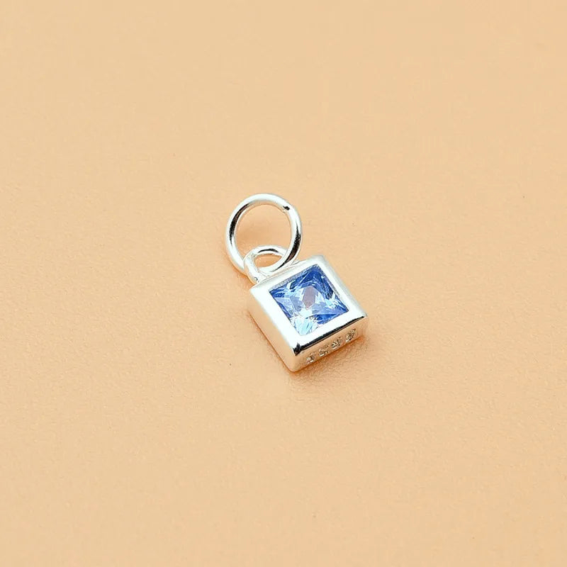1 Stück 4*6mm Loch 2~2,9mm 925 Sterling Silber Zirkon Geometrisch Polierter Anhänger Schmuck Zubehör | Shop Nory