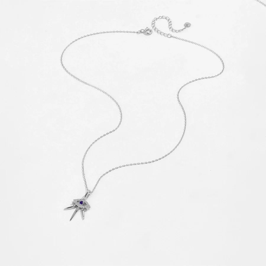 925 Sterling Silber Zirkon Kabelkette Teufelsauge Anhänger Necklace | Shop Nory