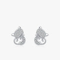 925 Sterling Silver Zirkon Katzenohren Ohrstecker | Shop Nory