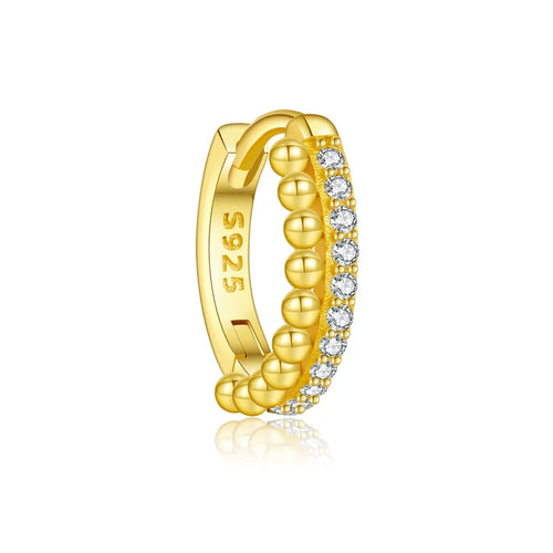 1 Stück 18K vergoldet Weißgold plattiert 925 Sterling Silber Zirkon 925 Sterling Silber Ohrringe Runde Ohrringe | Shop Nory