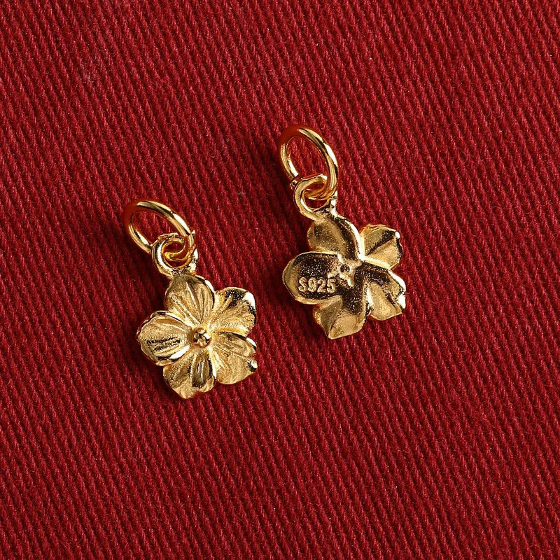 1 Stück 7*13mm 925 Sterling Silber Feder Blume Anhänger Schmuck Zubehör | Shop Nory