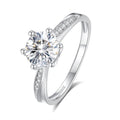 925 Sterling Silver Moissanite Zircon Rundringe | Shop Nory