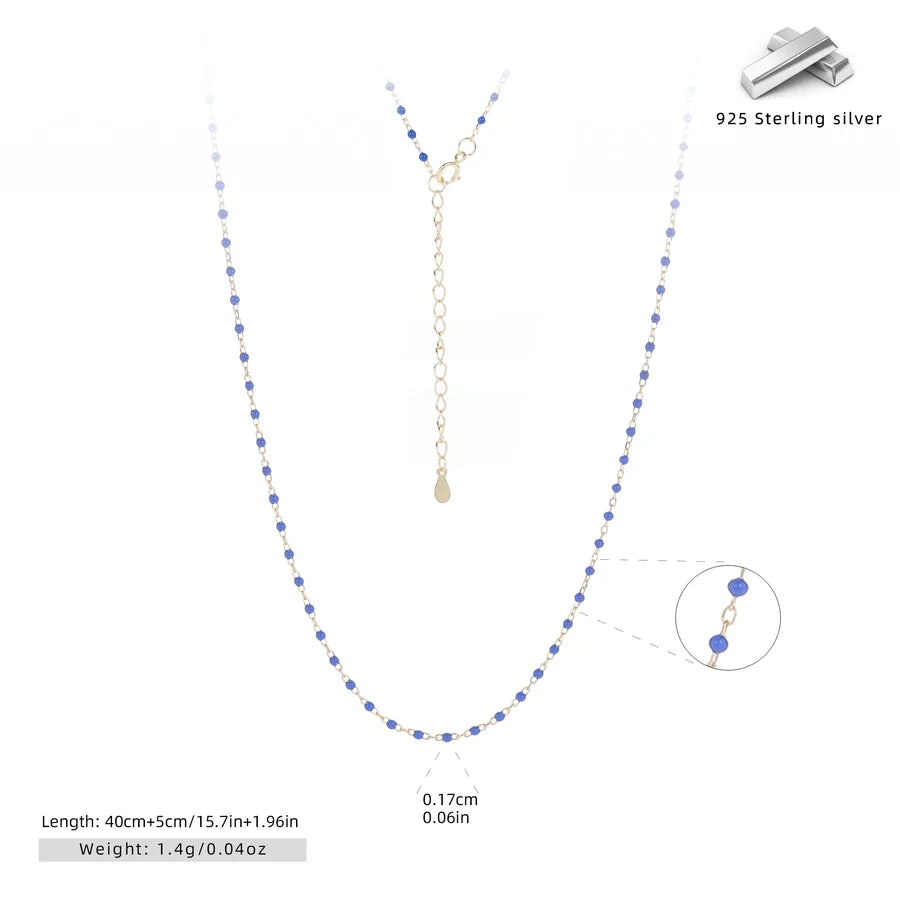 925 Sterling Silber Rack Plated Plated Langlebige Plated Kabelkette Geometrische Halskette | Shop Nory