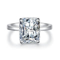 Weißgold plattiert Platin plattiert Rhodium plattiert 925 Sterling Silber Hochkohlenstoff-Diamant geometrische Ringe 925 Sterling Silber Ringe | Shop Nory