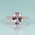 Pink Morganit-Ring Roségold ovaler Schliff | Shop Nory