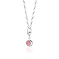 Oktober Geburtsstein Charm Halskette (Pink Turmalin) | Shop Nory