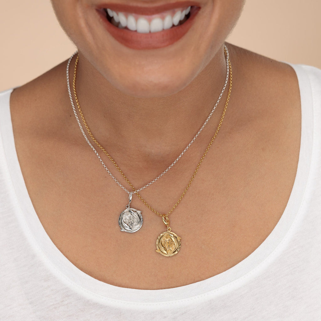 Silber Fische Sternzeichen Charm Halskette | Shop Nory