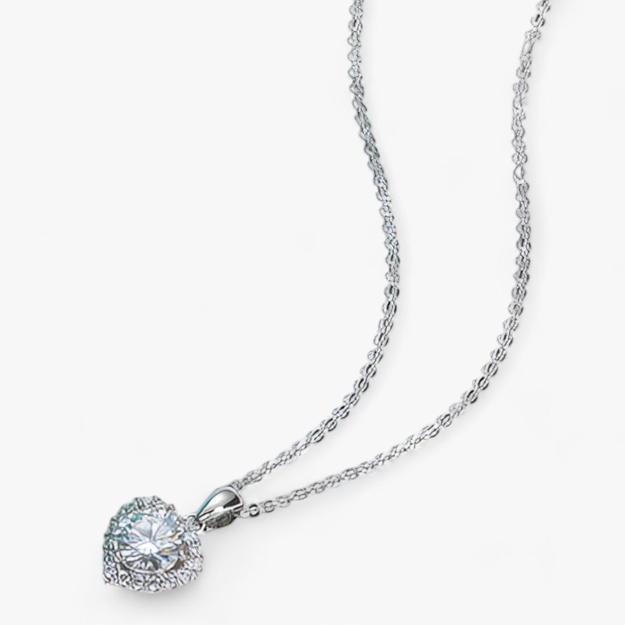 Moissanit-Herz-Anhänger-Kette – Amouria | Shop Nory