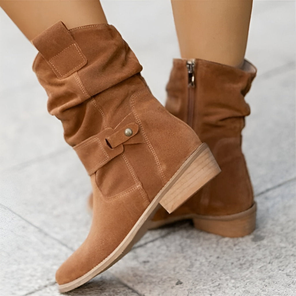 Damen Kunst-Wildleder Stiefel mit Plüsch & Komfort | ShopNory