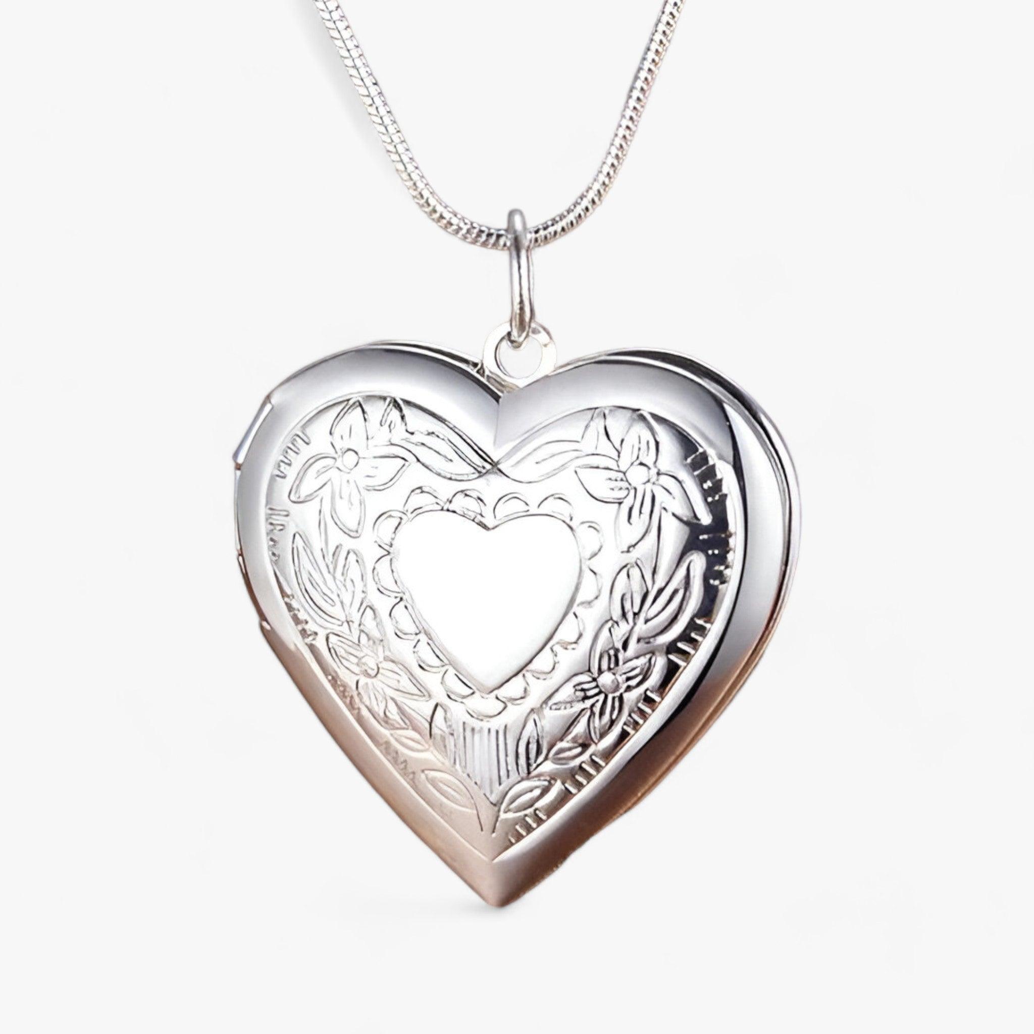 Shopnory | Herz Foto Kette In Silber