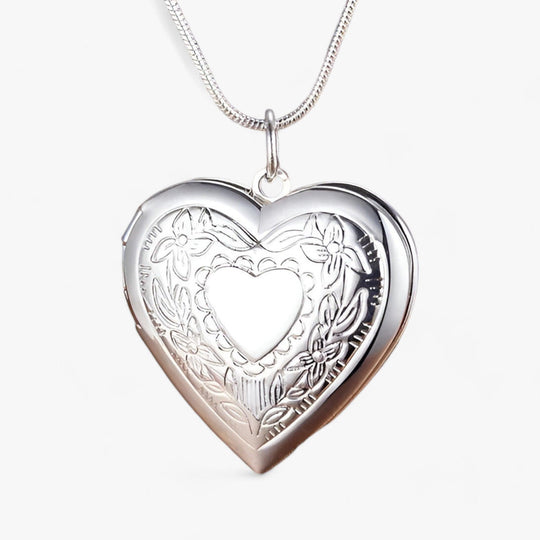 Shopnory | Herz Foto Kette In Silber