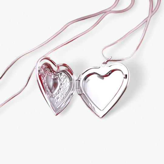 Shopnory | Herz Foto Kette In Silber