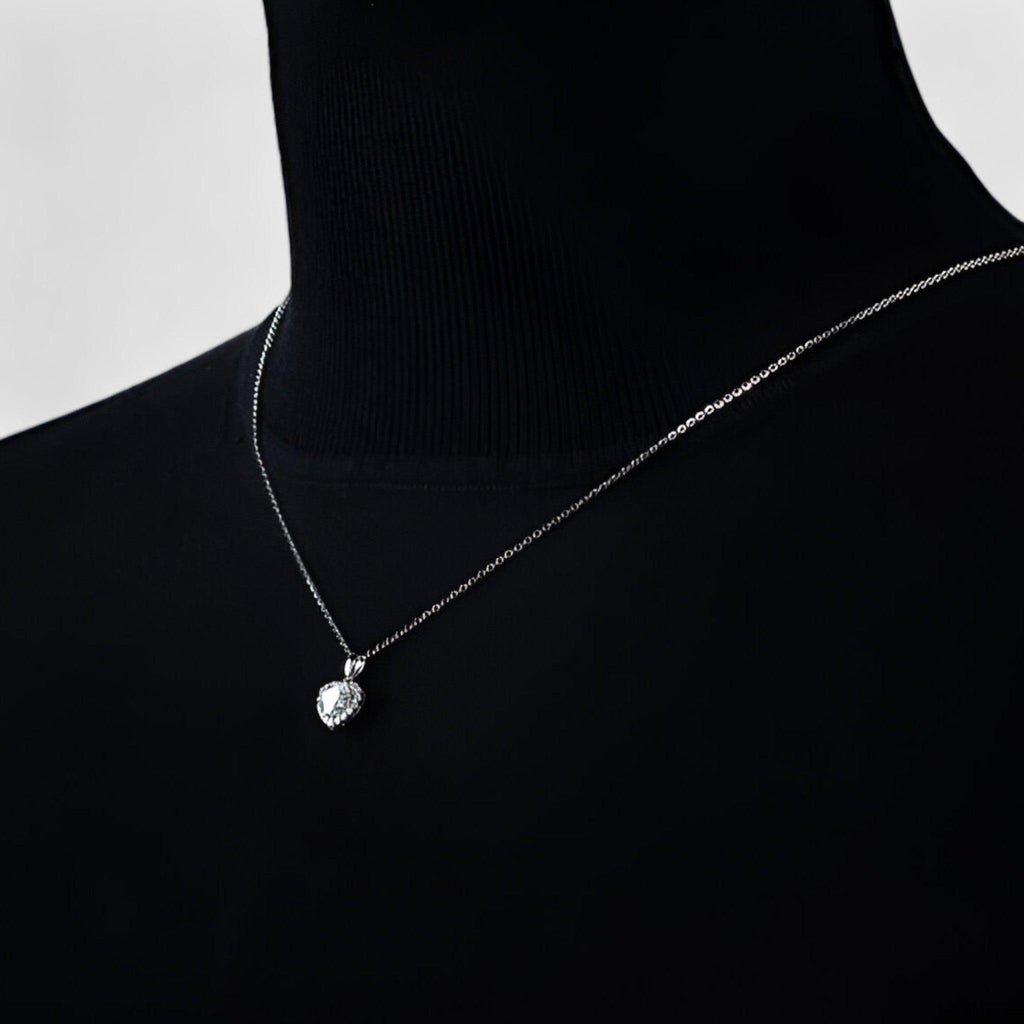 Moissanit-Herz-Anhänger-Kette – Amouria | Shop Nory