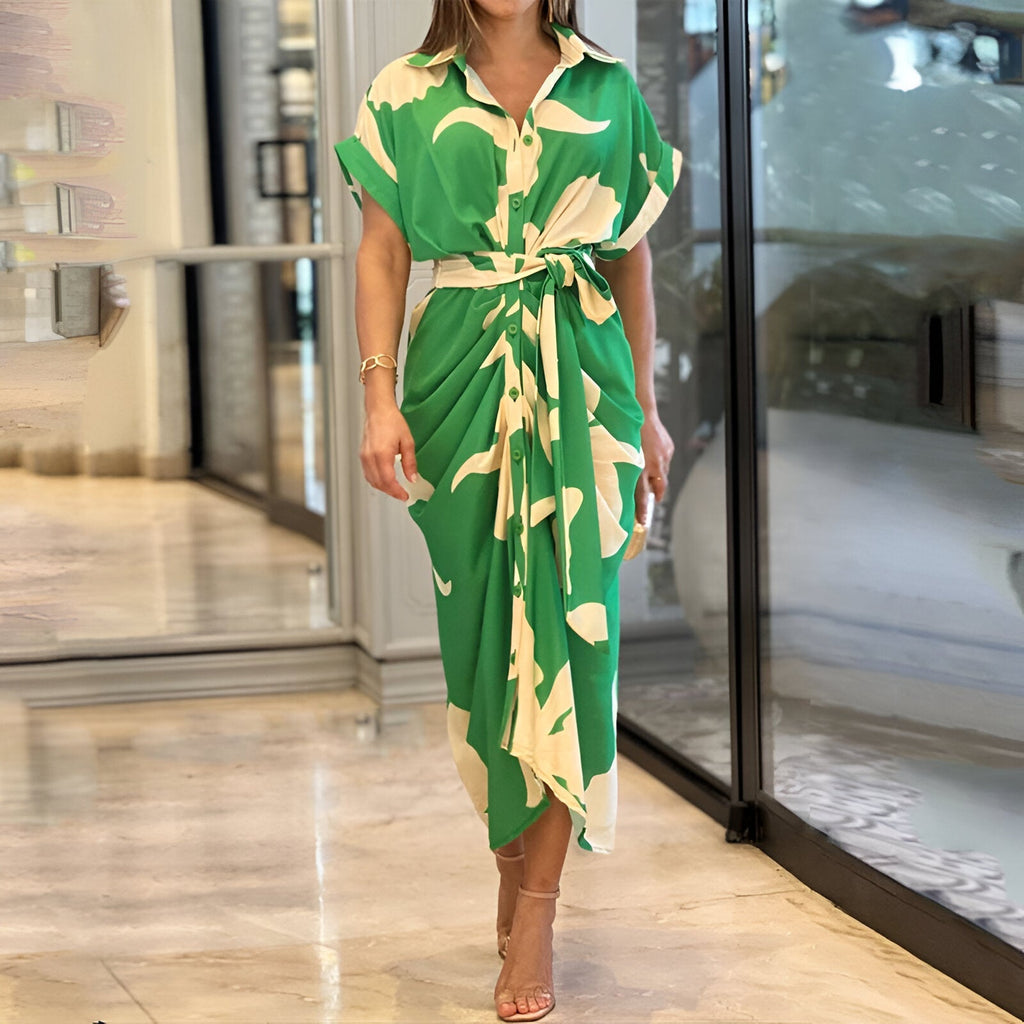 Midikleid mit Bindegürtel