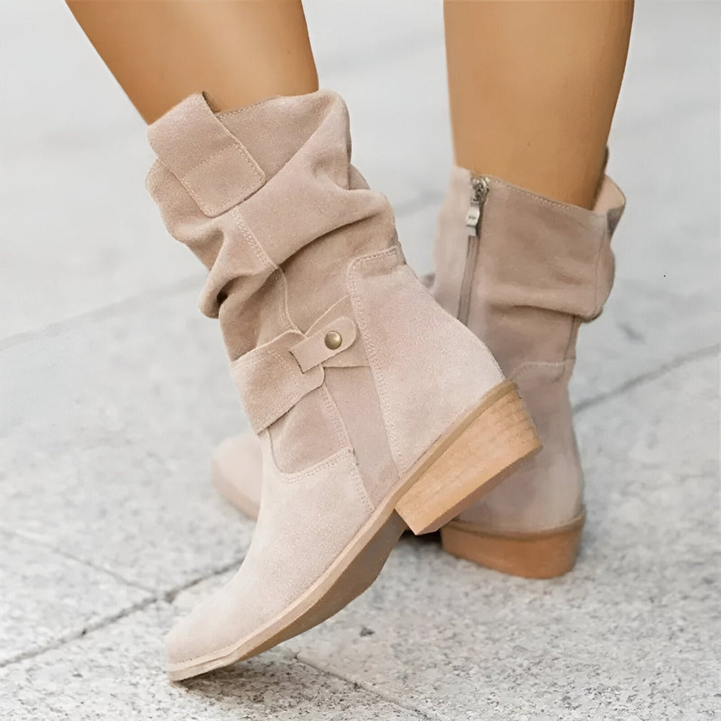 Damen Kunst-Wildleder Stiefel mit Plüsch & Komfort | ShopNory