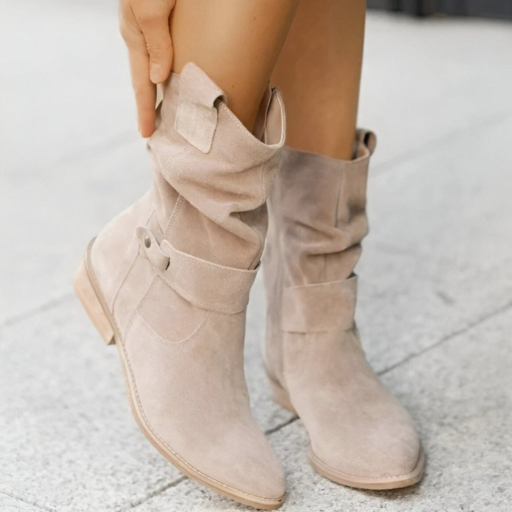 Damen Kunst-Wildleder Stiefel mit Plüsch & Komfort | ShopNory