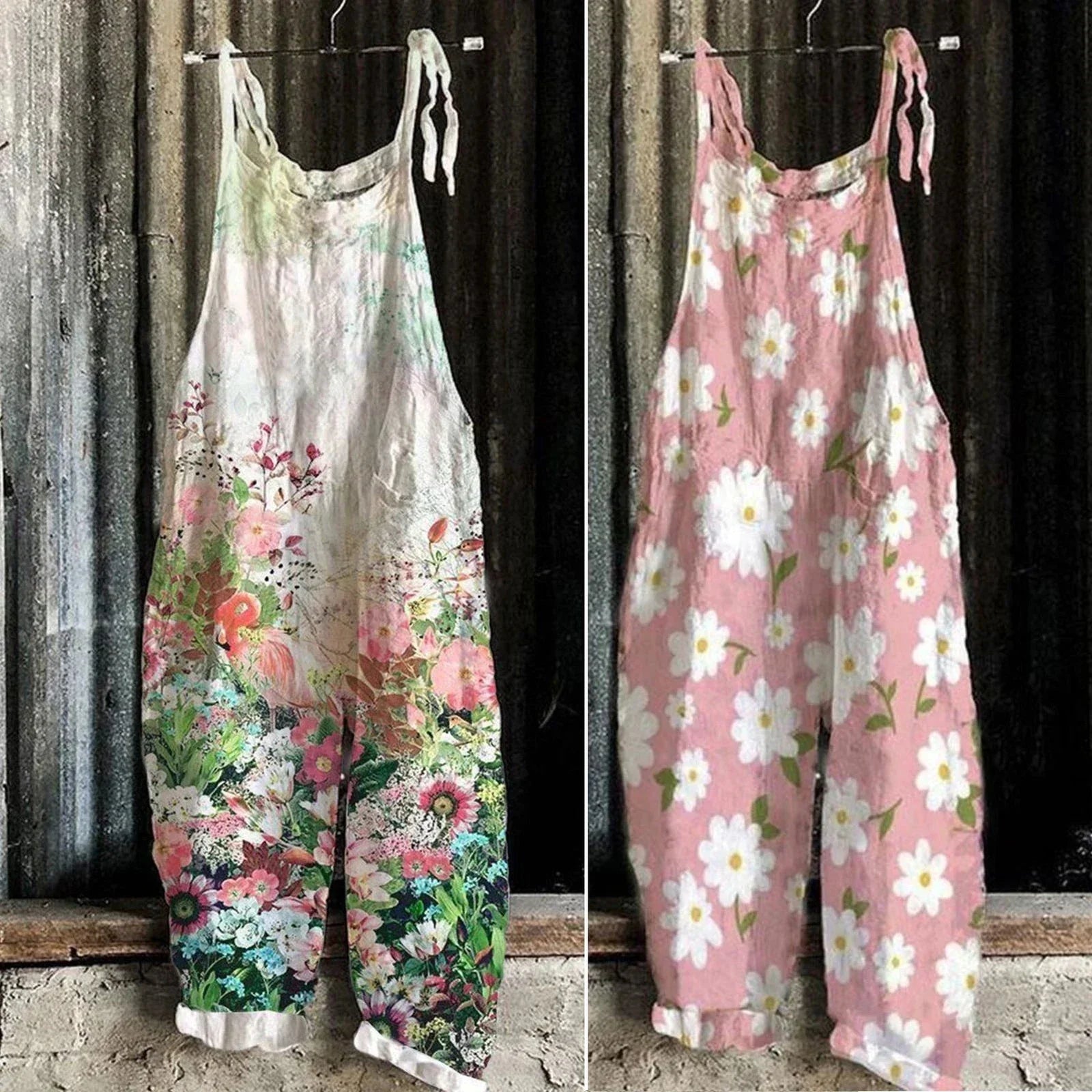 Latzhose Jeans Blume