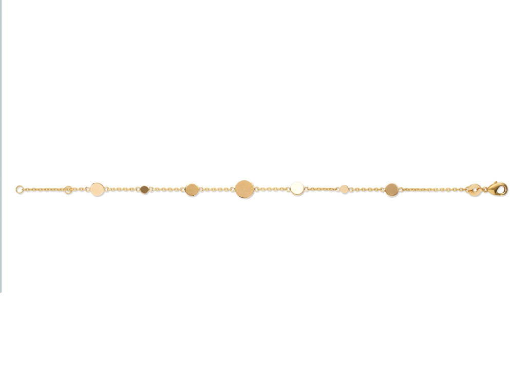 Armband mit 7 Plättchen vergoldet - Boho Armband für Damen | Shop Nory