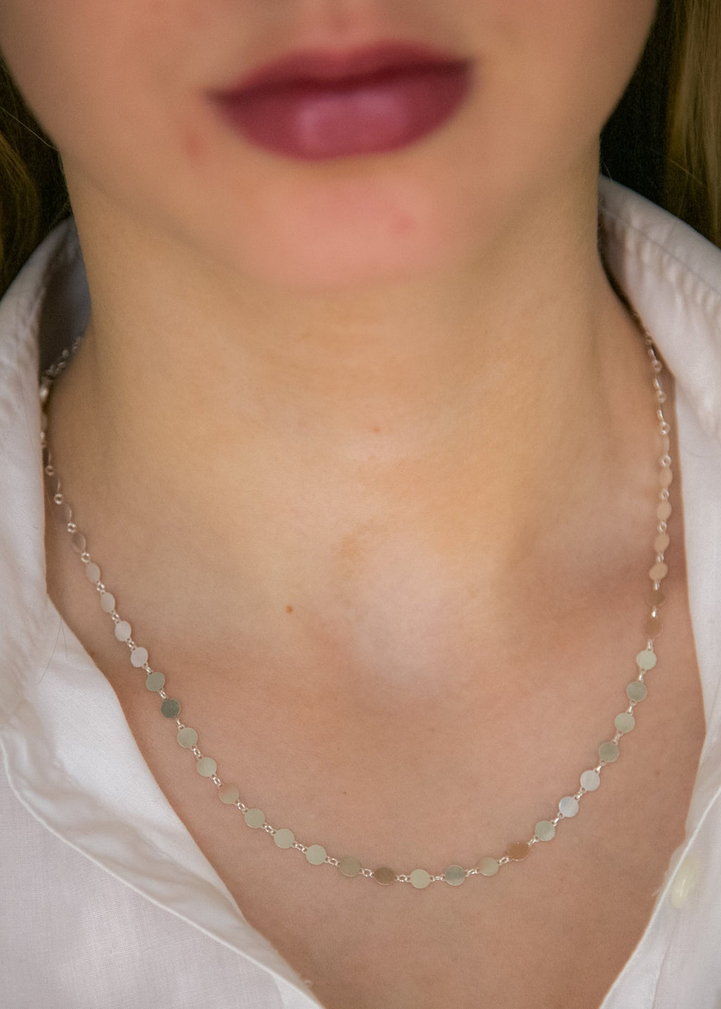 Plättchenkette aus Silber - Kette mit Plättchen für Damen | Shop Nory