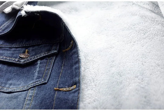 Shopnory | Plus Size Kapuzen-Denimjacke - Stilvoll & Bequem