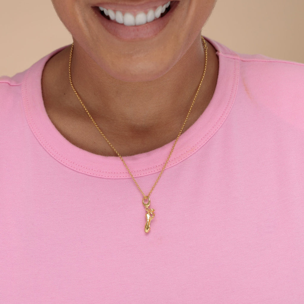 Gold Pointe Ballettschuh Charms Halskette | Shop Nory