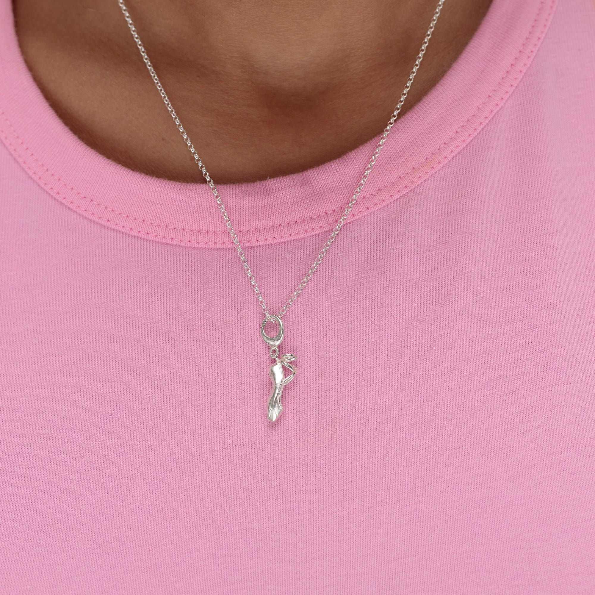 Silver Pointe Ballettschuh Charm Halskette | Shop Nory