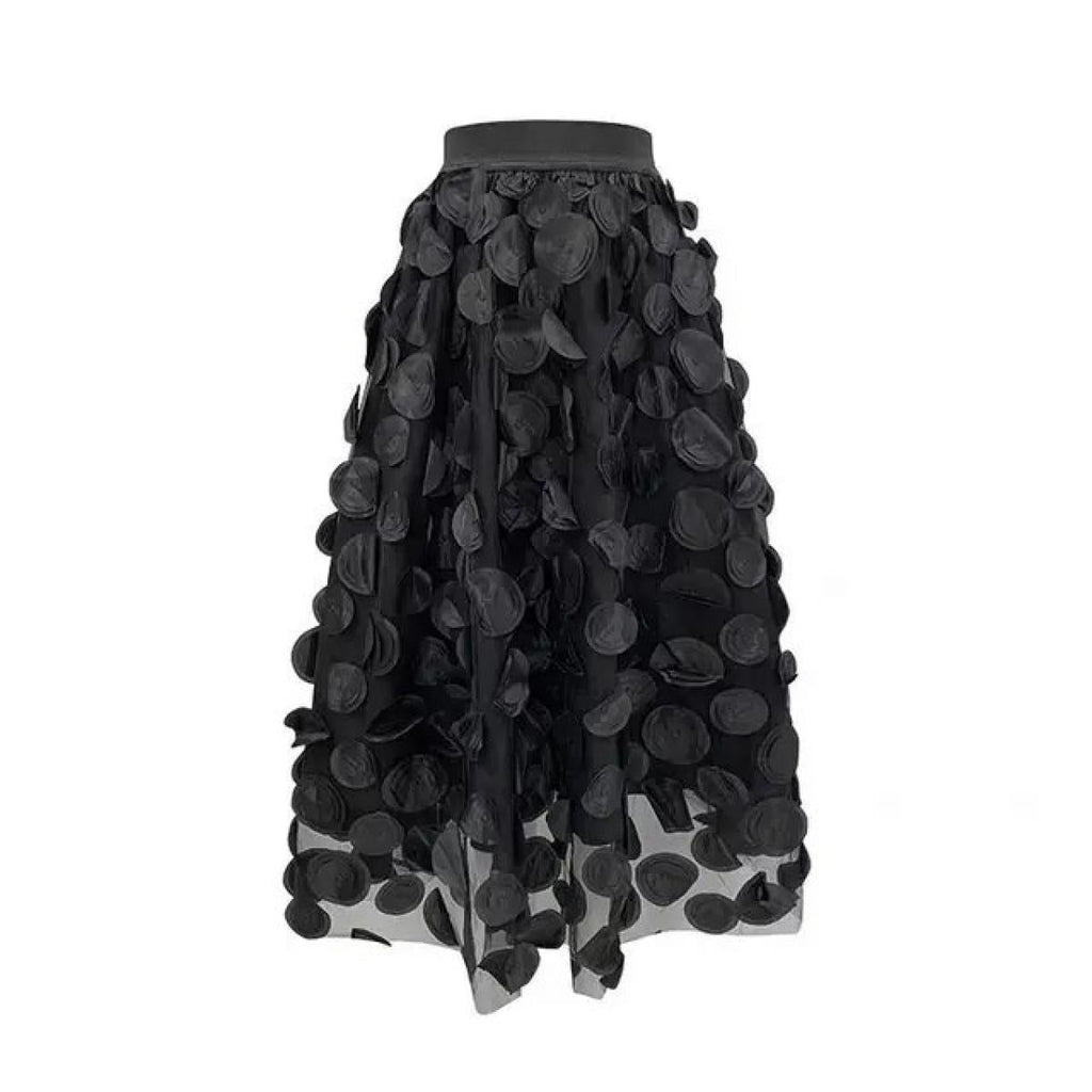 Schicker Damen Rock aus Polka Dot & Tüll-Patchwork | ShopNory