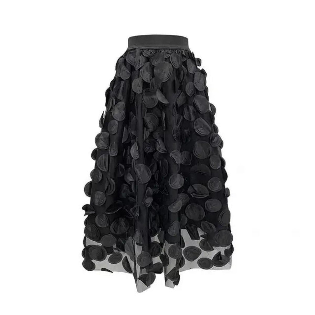 Schicker Damen Rock aus Polka Dot & Tüll-Patchwork | ShopNory